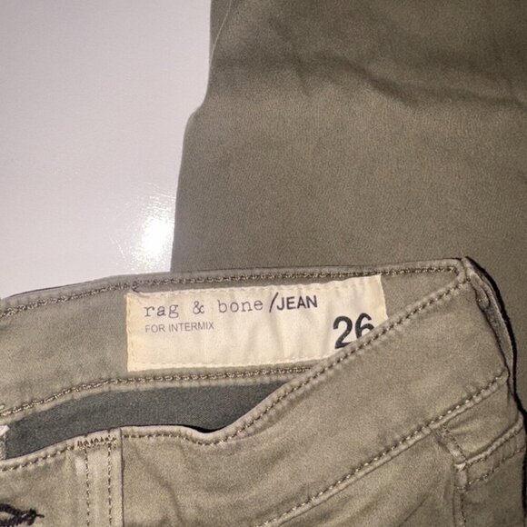 rag & bone Women's Army Green Jeans Leggings Skinny Olive Pants size 26 - Picture 7 of 13